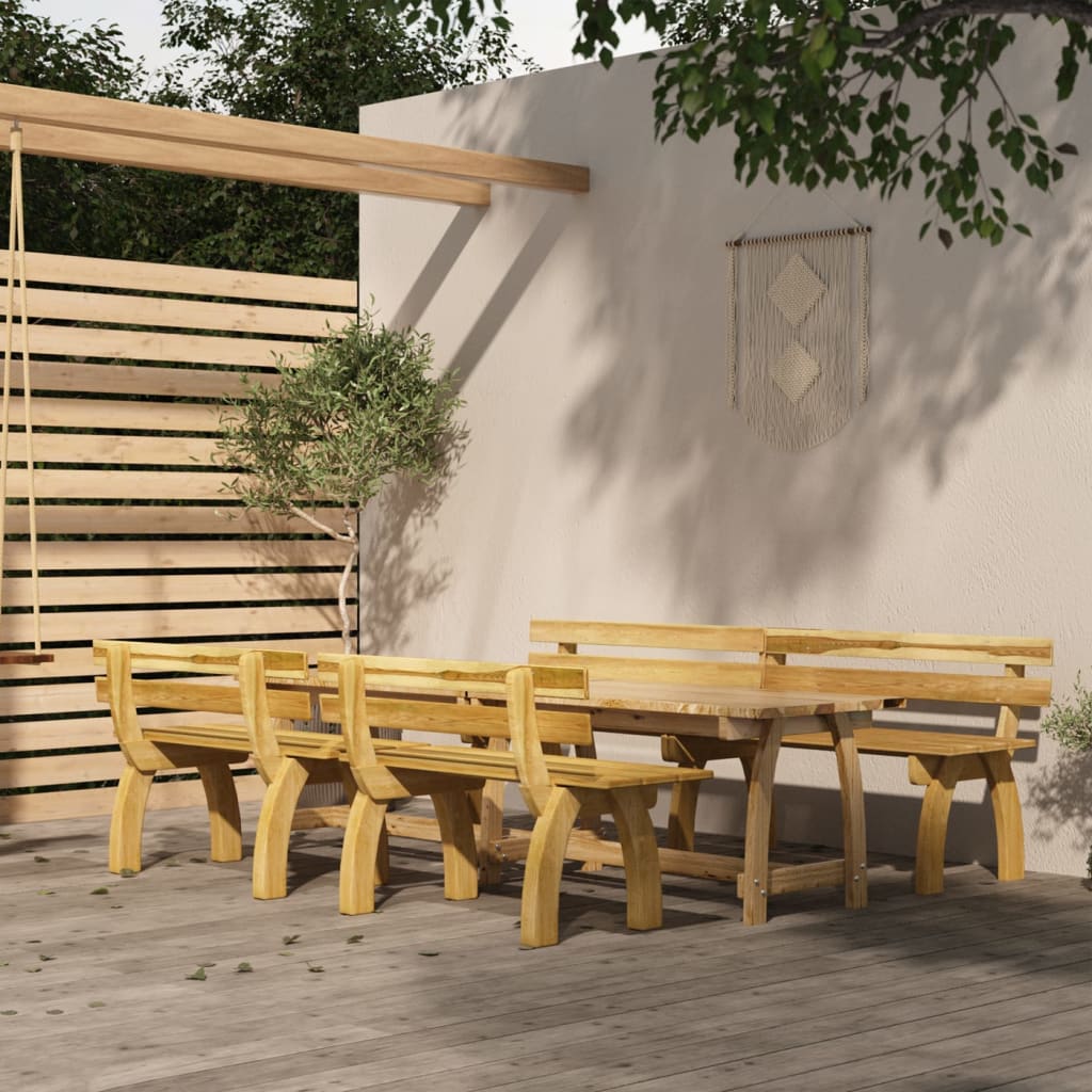 Berkfield 4 Piece Garden Dining Set Impregnated Pinewood