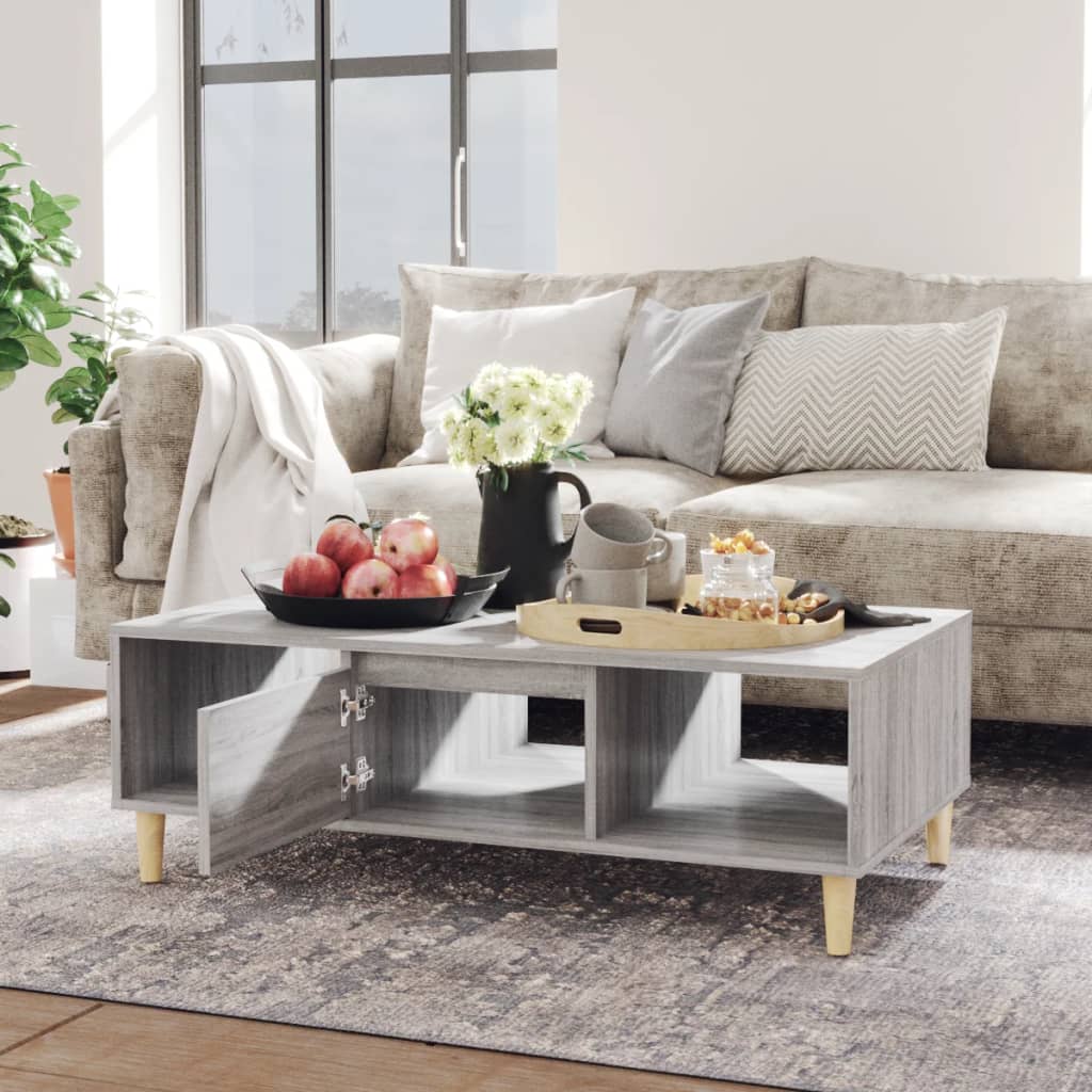 Berkfield Coffee Table Grey Sonoma 103.5x60x35 cm Engineered Wood