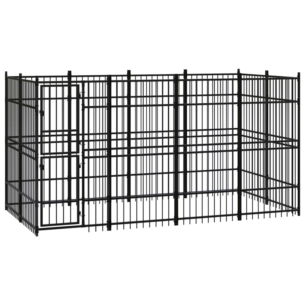 Berkfield Outdoor Dog Kennel Steel 7.37 m�__