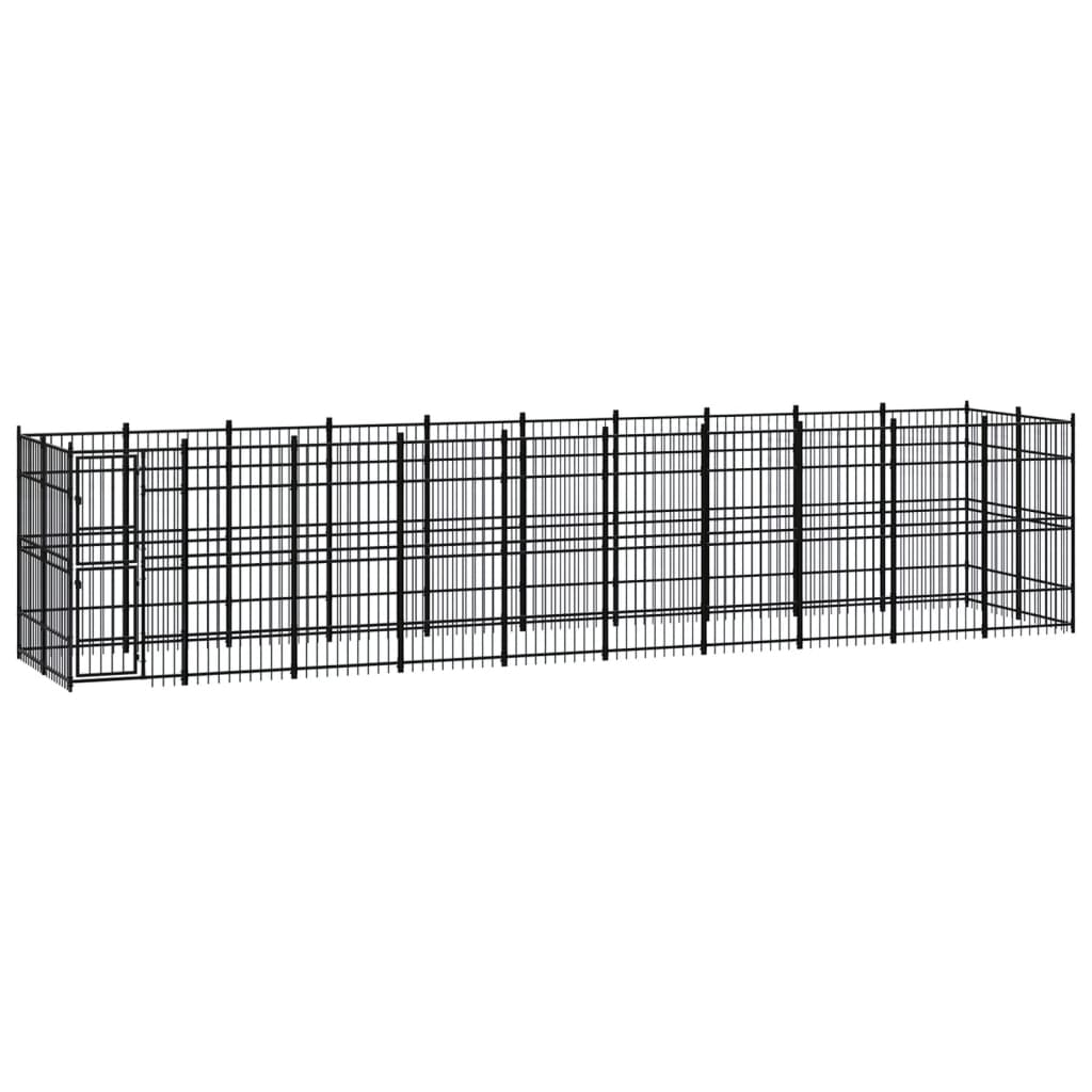Berkfield Outdoor Dog Kennel Steel 18.43 m�__