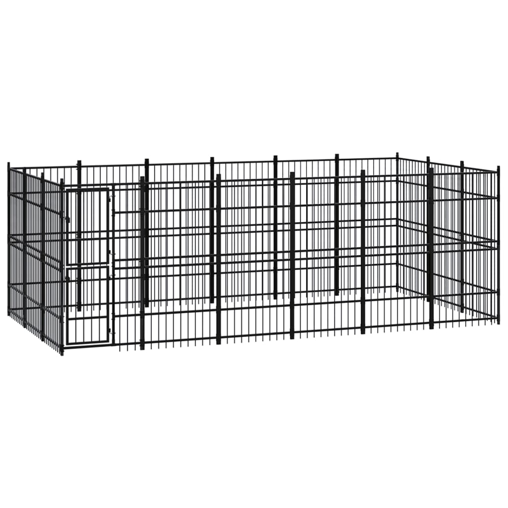 Berkfield Outdoor Dog Kennel Steel 16.59 m�__