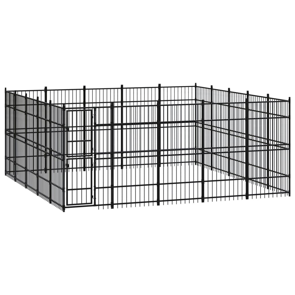 Berkfield Outdoor Dog Kennel Steel 23.04 m�__