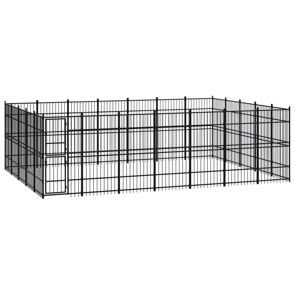 Berkfield Outdoor Dog Kennel Steel 32.26 m�__