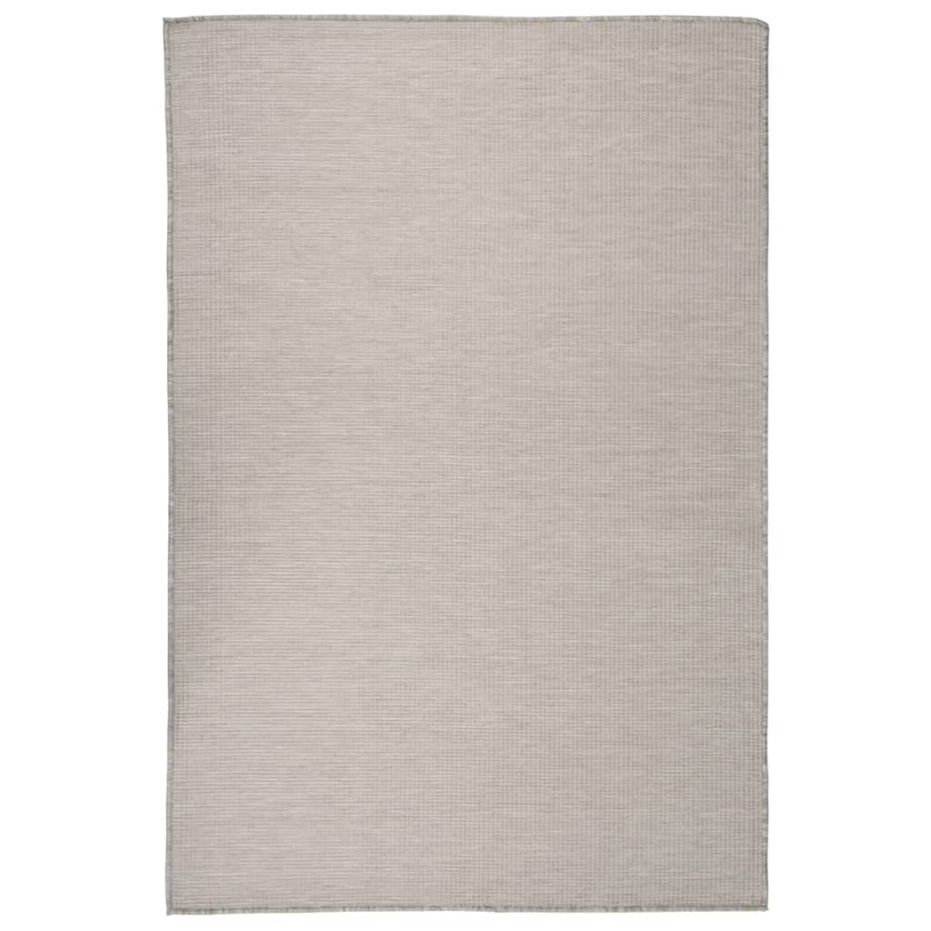Berkfield Outdoor Flatweave Rug 120x170 cm Taupe