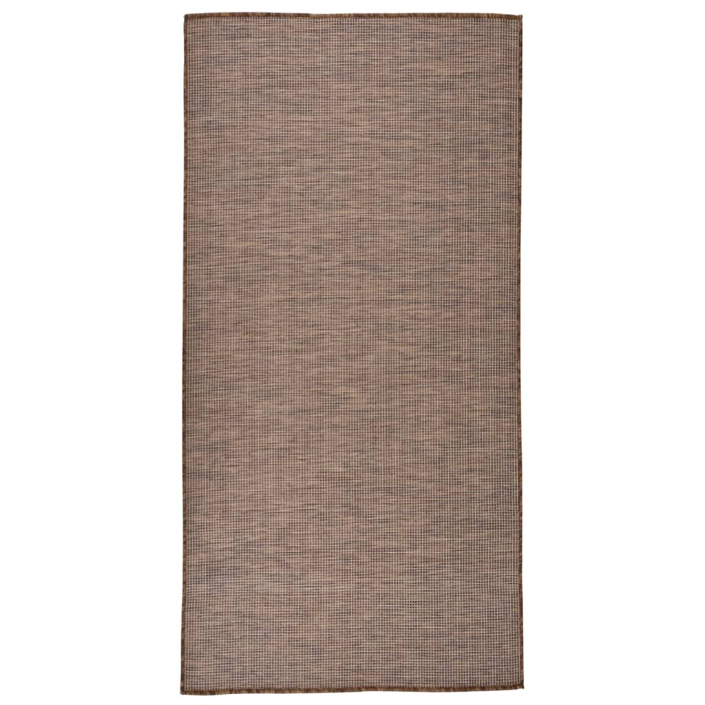 Berkfield Outdoor Flatweave Rug 100x200 cm Brown