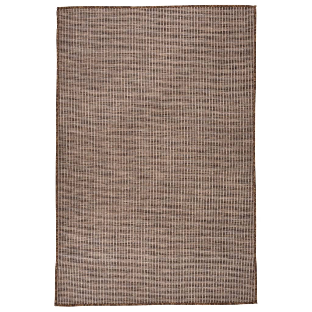 Berkfield Outdoor Flatweave Rug 120x170 cm Brown