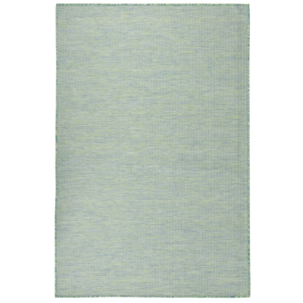 Berkfield Outdoor Flatweave Rug 120x170 cm Turquoise