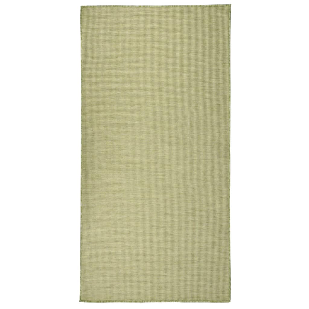 Berkfield Outdoor Flatweave Rug 100x200 cm Green