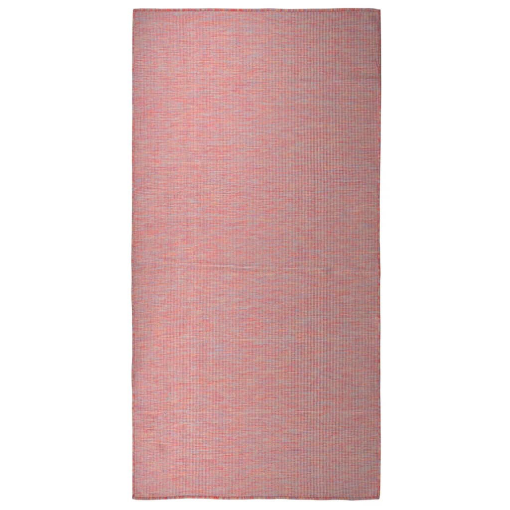 Berkfield Outdoor Flatweave Rug 100x200 cm Red
