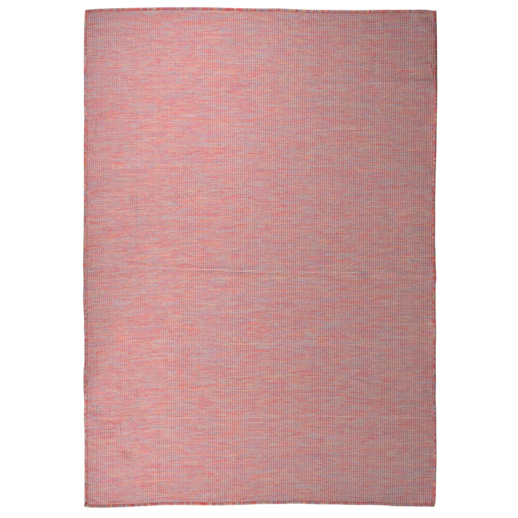 Berkfield Outdoor Flatweave Rug 140x200 cm Red