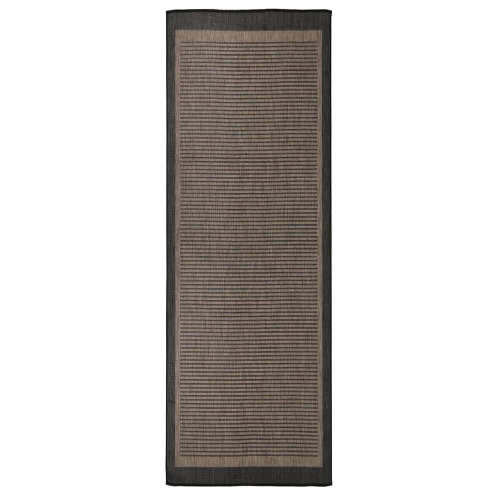 Berkfield Outdoor Flatweave Rug 80x250 cm Dark Brown