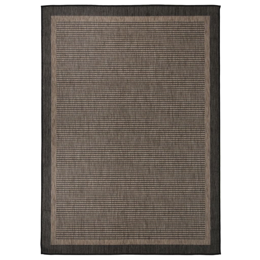 Berkfield Outdoor Flatweave Rug 200x280 cm Dark Brown
