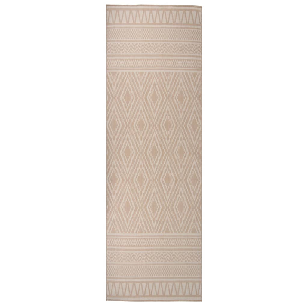Berkfield Outdoor Flatweave Rug 80x250 cm Brown Stripes