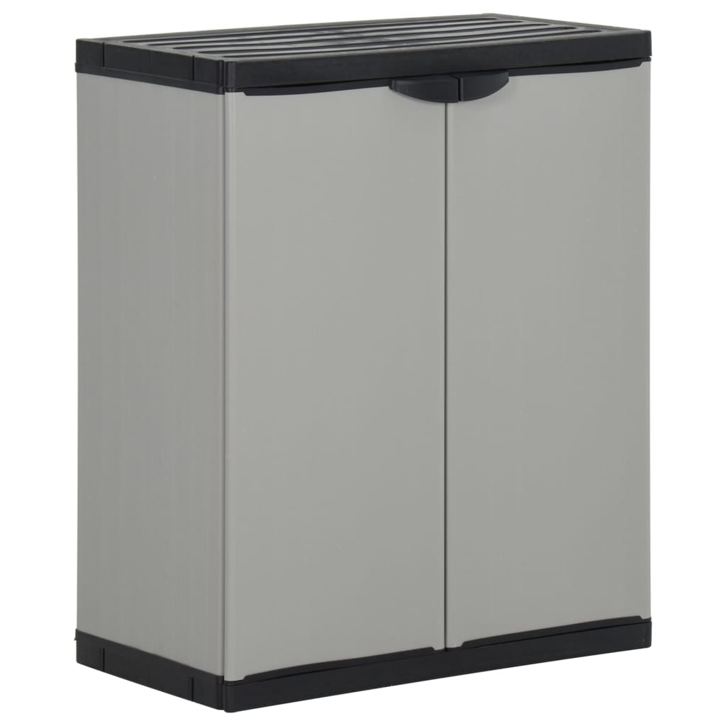 Berkfield Garden Waste Cabinet Grey and Black 68x40x85 cm PP