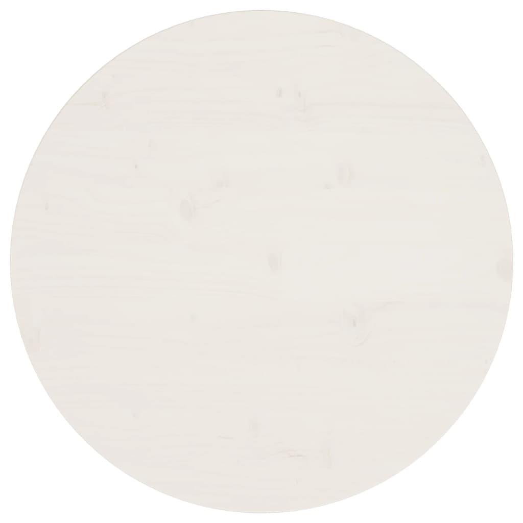Berkfield Table Top White �_�”�_60x2.5 cm Solid Wood Pine