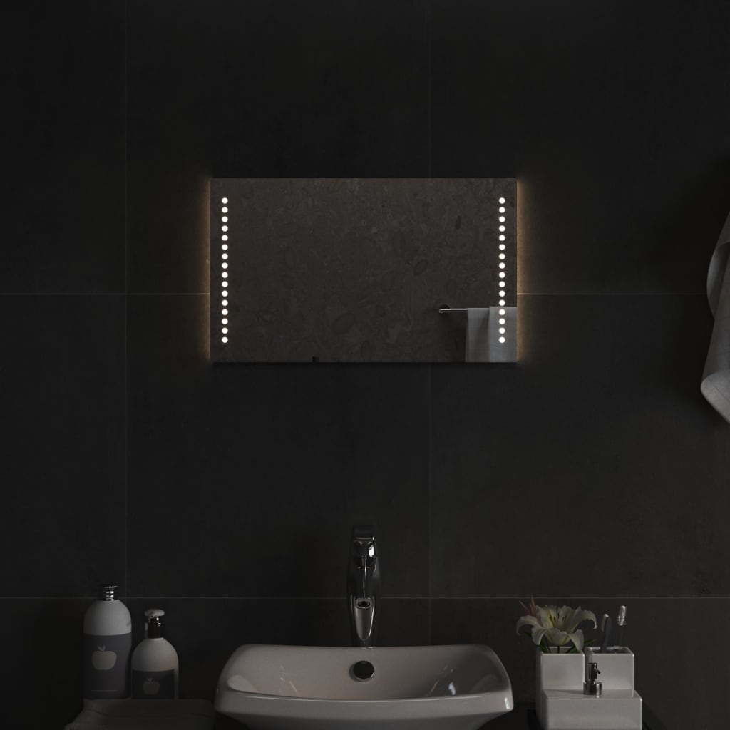 Berkfield LED Bathroom Mirror 50x30 cm