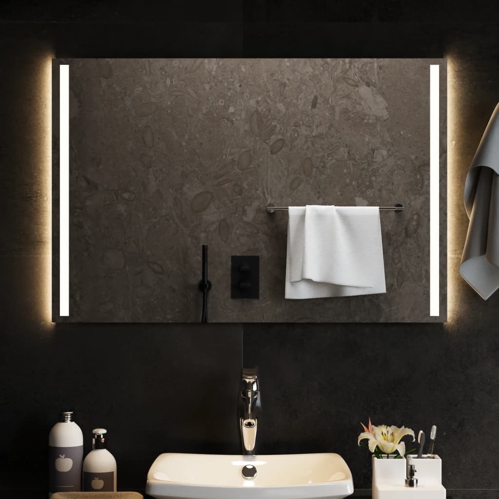 Berkfield LED Bathroom Mirror 90x60 cm