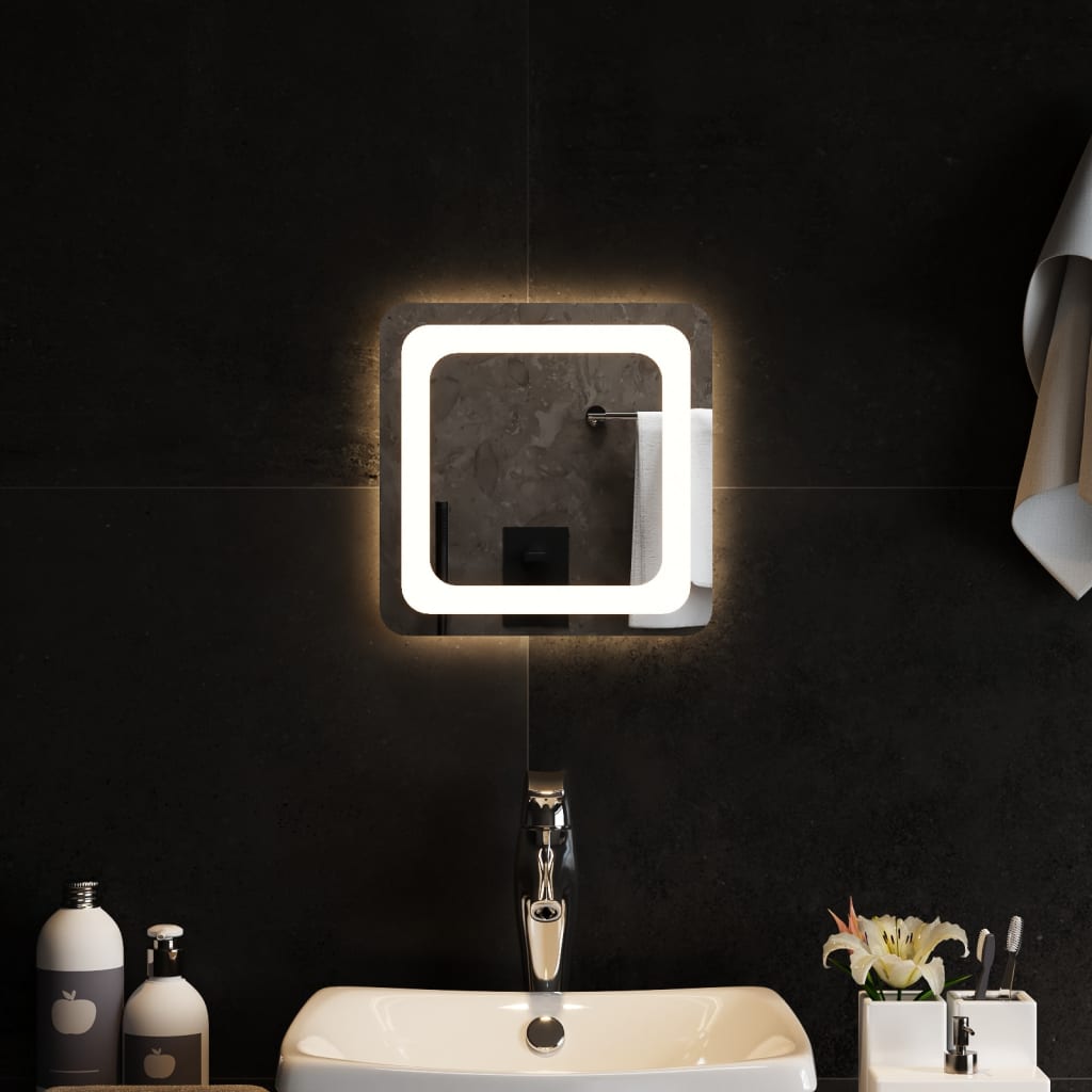 Berkfield LED Bathroom Mirror 30x30 cm