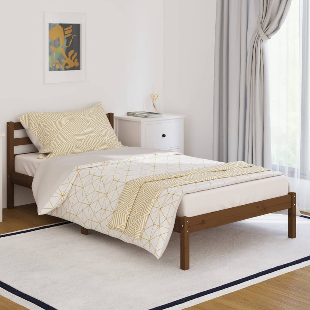 Berkfield Day Bed Solid Wood Pine 100x200 cm Honey Brown