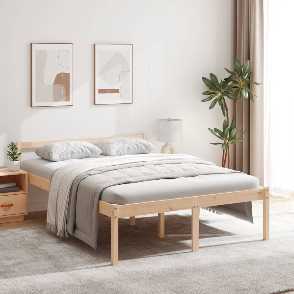Berkfield Bed Frame 120x190 cm Small Double Solid Wood Pine