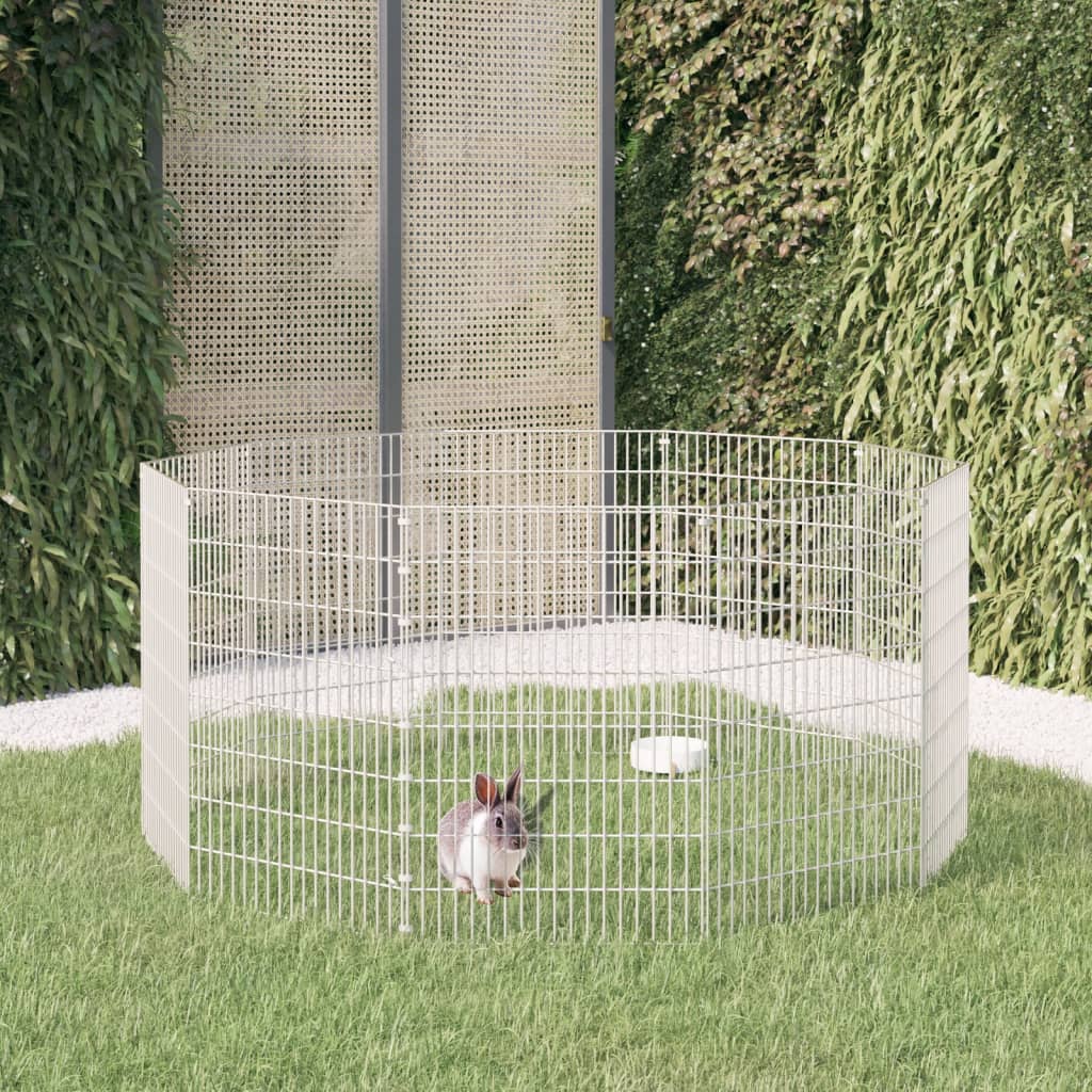 Berkfield 10-Panel Rabbit Cage 54x80 cm Galvanised Iron
