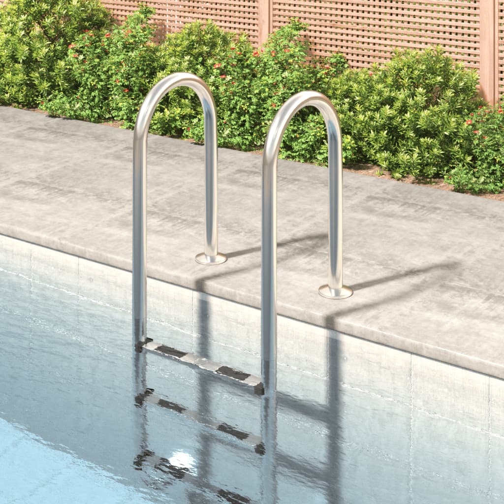 Berkfield Pool Ladder 54x38x158 cm 304 Stainless Steel