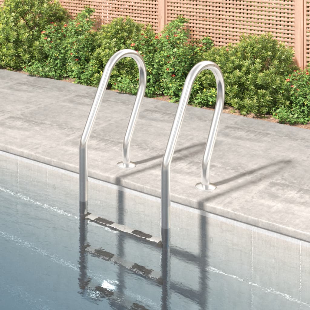 Berkfield Pool Ladder 54x38x158 cm 304 Stainless Steel