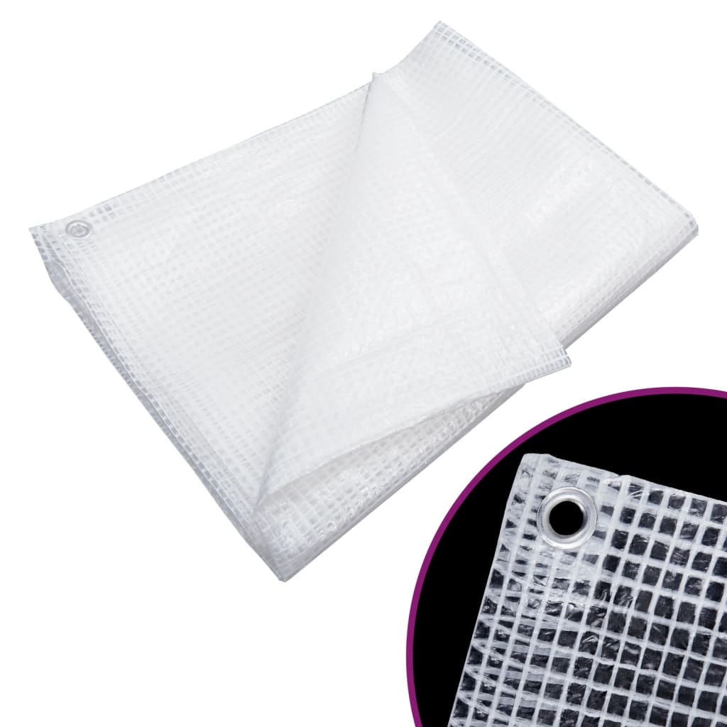 Berkfield Leno Tarpaulin 140 g/m�__ 6x8 m White