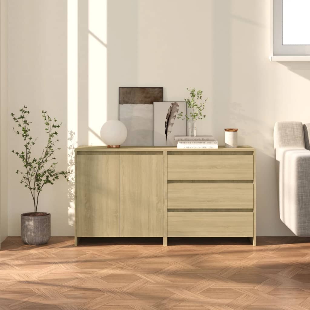 Berkfield 2 Piece Sideboard Sonoma Oak Engineered Wood