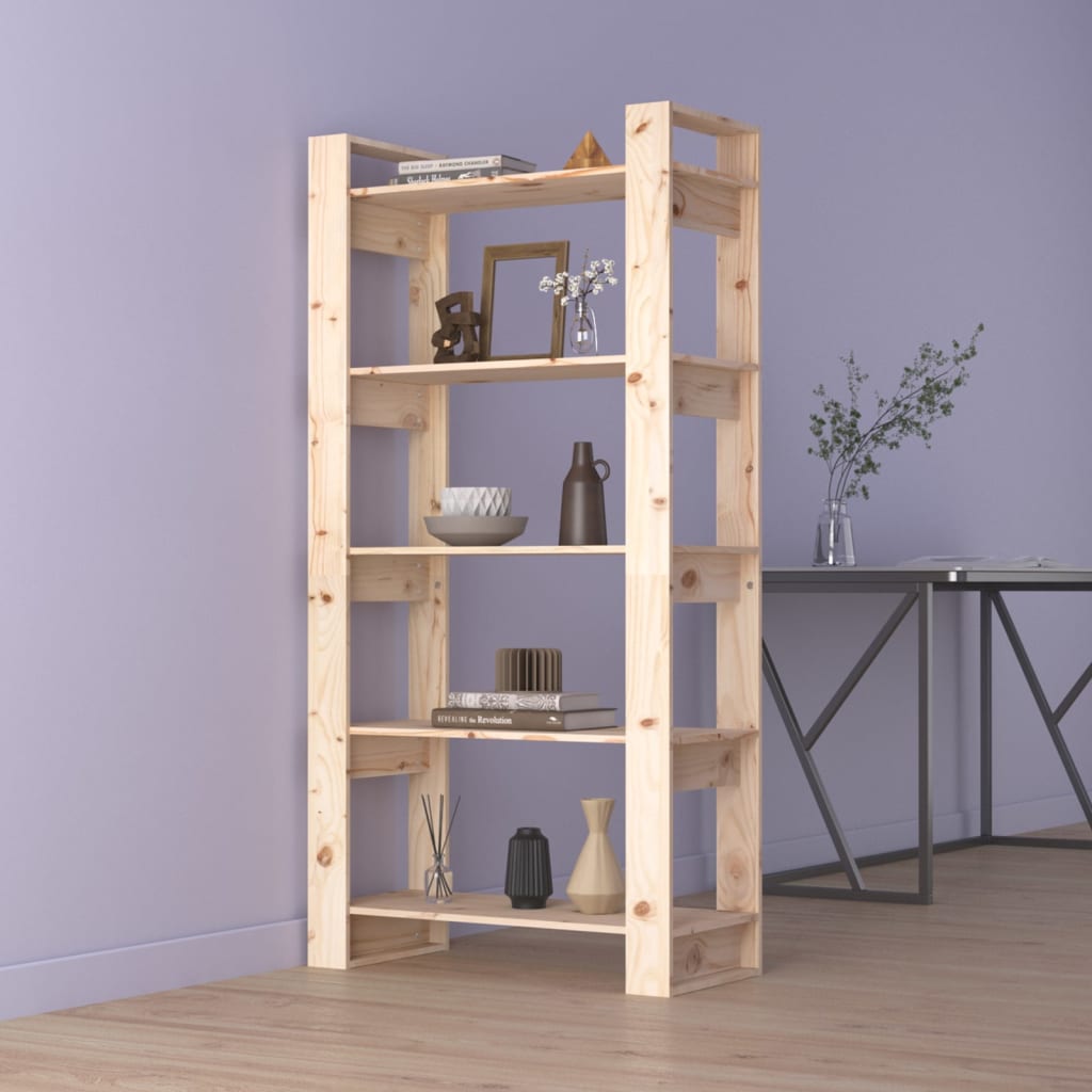 Berkfield Book Cabinet/Room Divider 80x35x160 cm Solid Wood