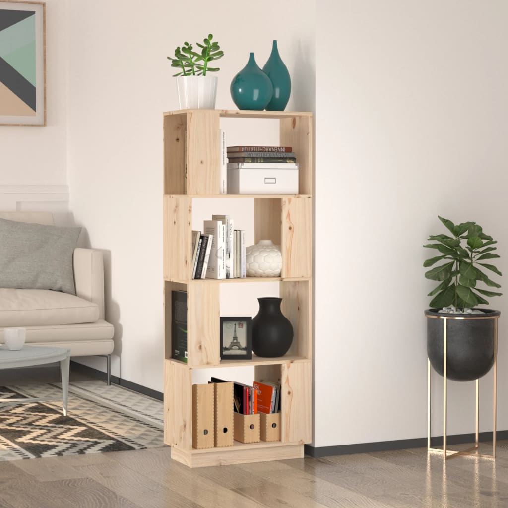 Berkfield Book Cabinet/Room Divider 51x25x132 cm Solid Wood Pine