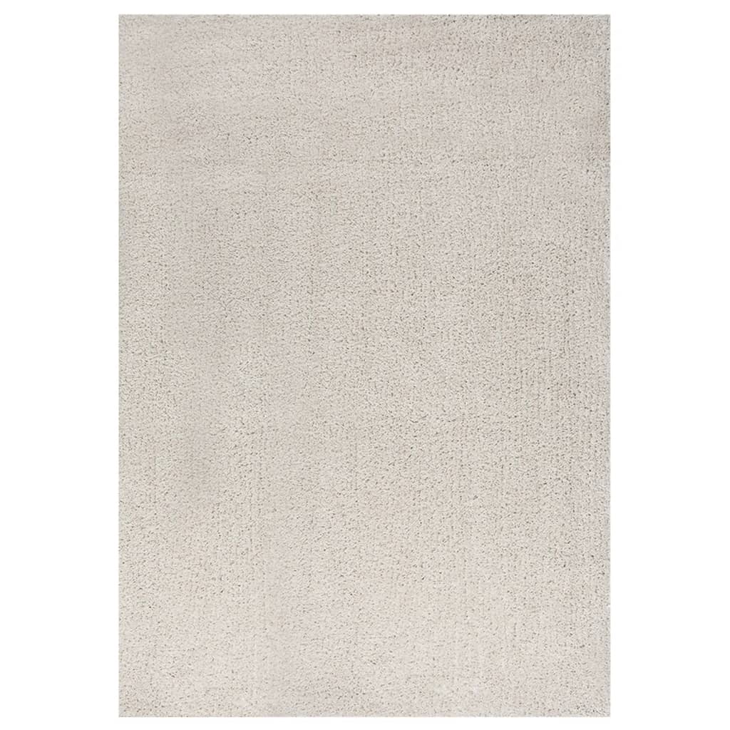 Berkfield Shaggy Rug High Pile Cream 160x230 cm