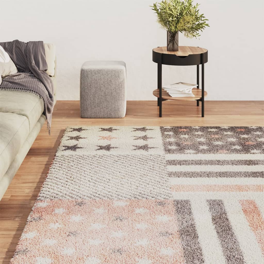 Berkfield Children Rug 160x230 cm Star Pattern Pink