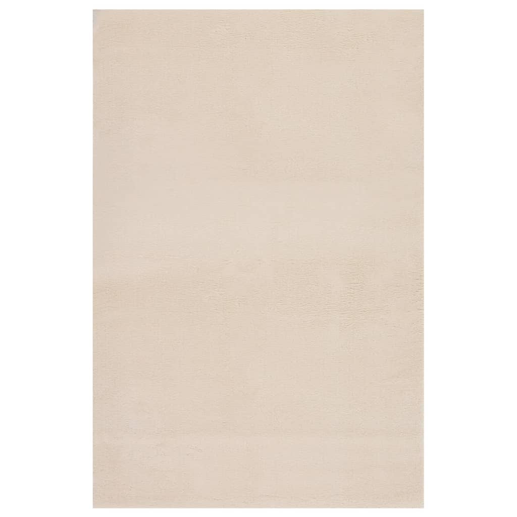 Berkfield Washable Rug Soft Shaggy 200x290 cm Anti Slip Beige