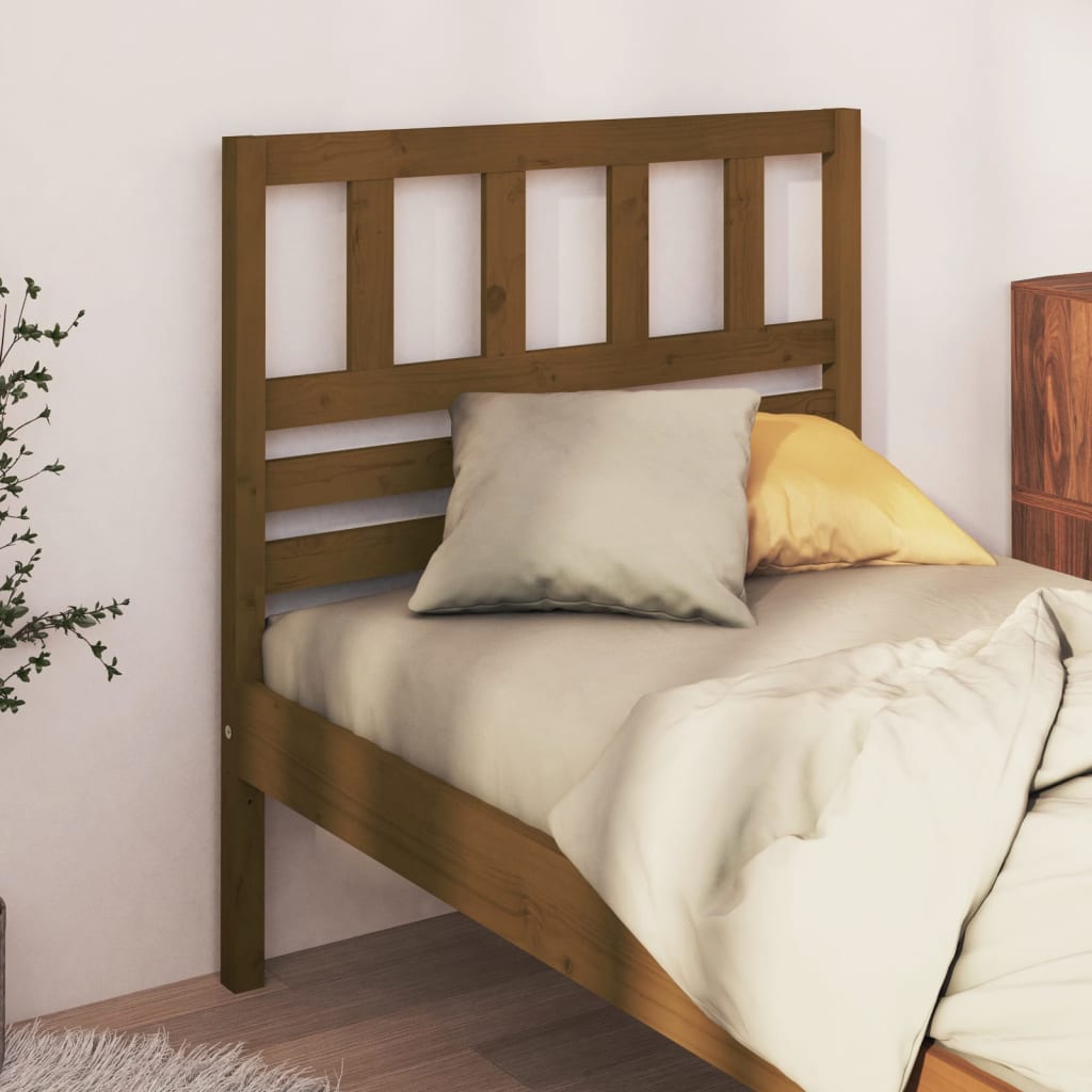Berkfield Bed Headboard Honey Brown 81x4x100 cm Solid Wood Pine