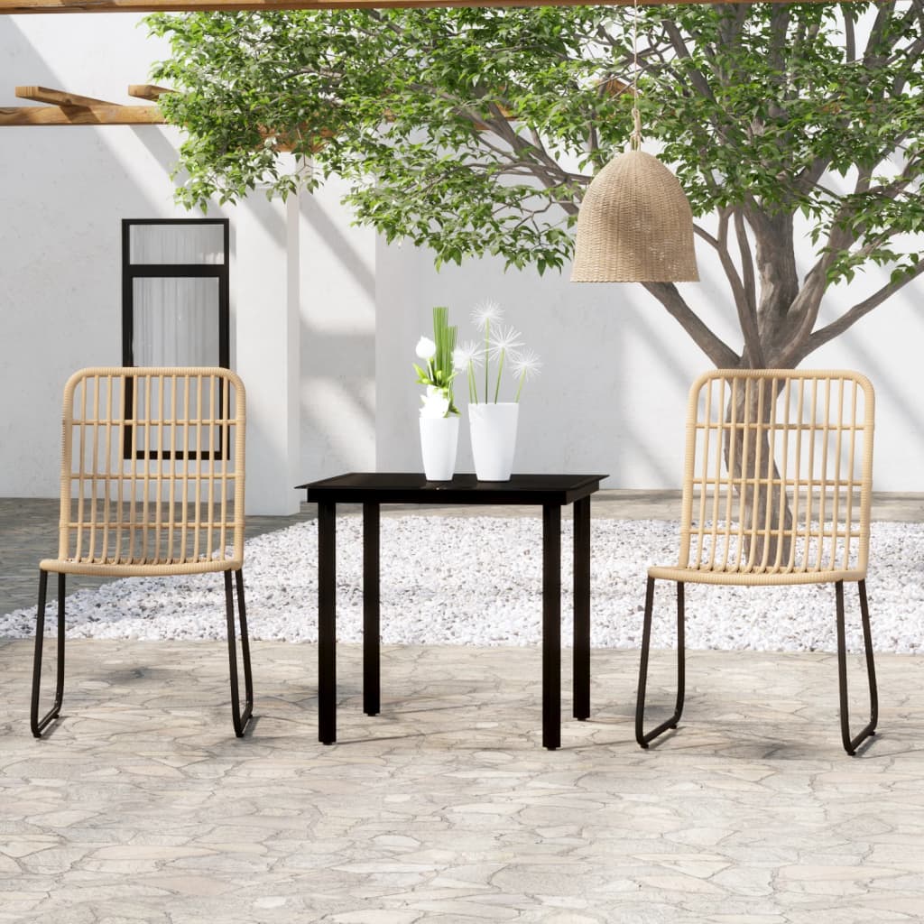 Berkfield 3 Piece Garden Dining Set Oak