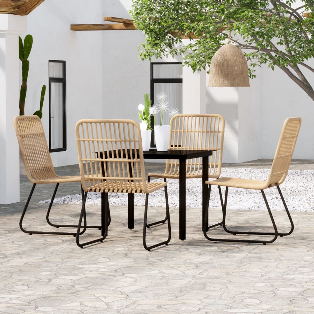 Berkfield 5 Piece Garden Dining Set Oak