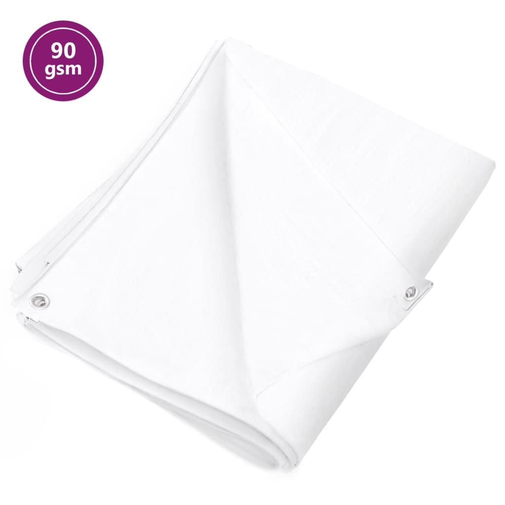 Berkfield Tarpaulin 90 g/må_ 4x6 m White HDPE