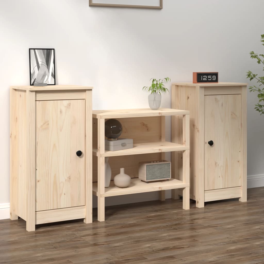 Berkfield Sideboards 2 pcs 40x35x80 cm Solid Wood Pine