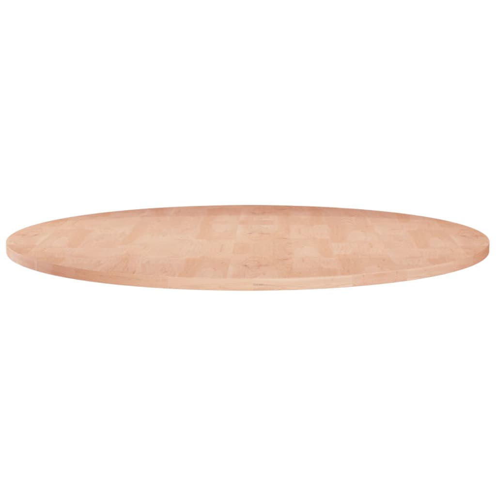 Berkfield Round Table Top ??80x1.5 cm Solid Wood Oak