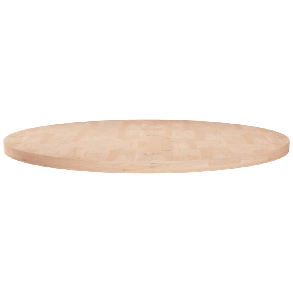 Berkfield Round Table Top �_�”�_60x2,5 cm Untreated Solid Wood Oak
