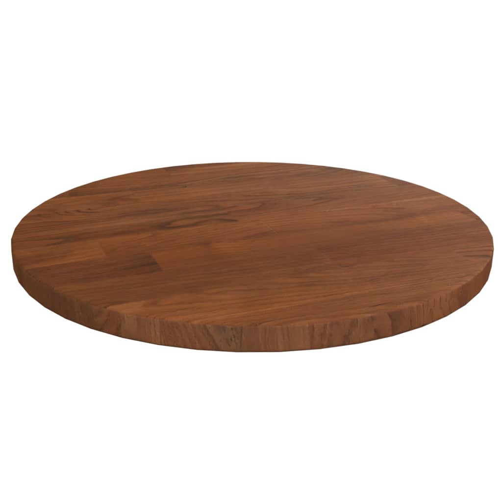 Berkfield Round Table Top Dark Brown Ì÷30x1.5 cm Treated Solid Wood Oak