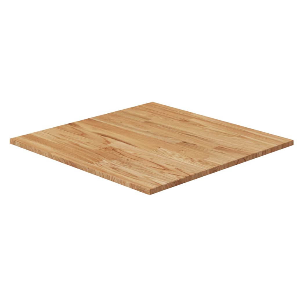 Berkfield Square Table Top Light Brown 80x80x1.5cm Treated Solid Wood Oak