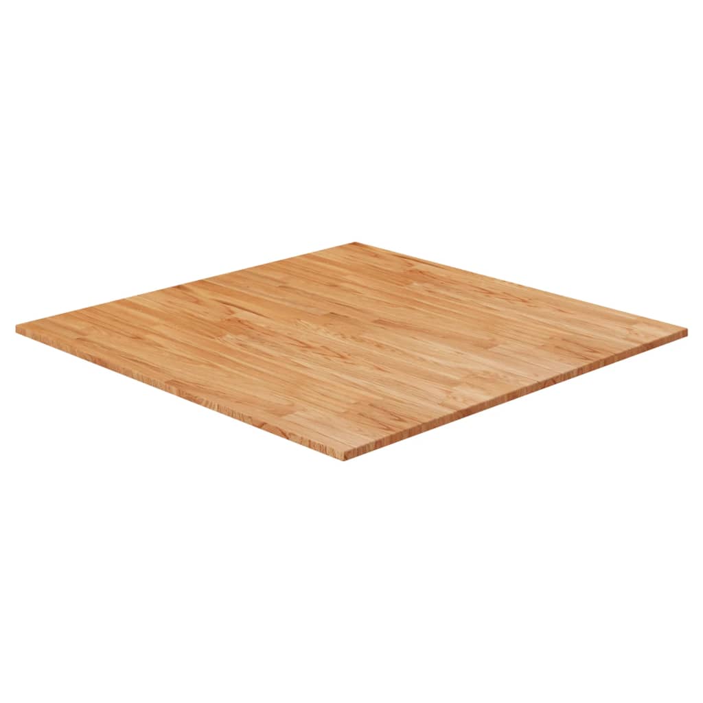 Berkfield Square Table Top Light Brown 90x90x2.5cm Treated Solid Wood Oak