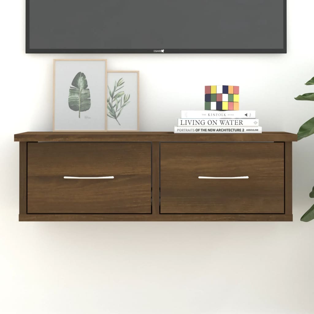 Berkfield Wall Cabinet Brown Oak 60x26x18.5 cm Engineered Wood