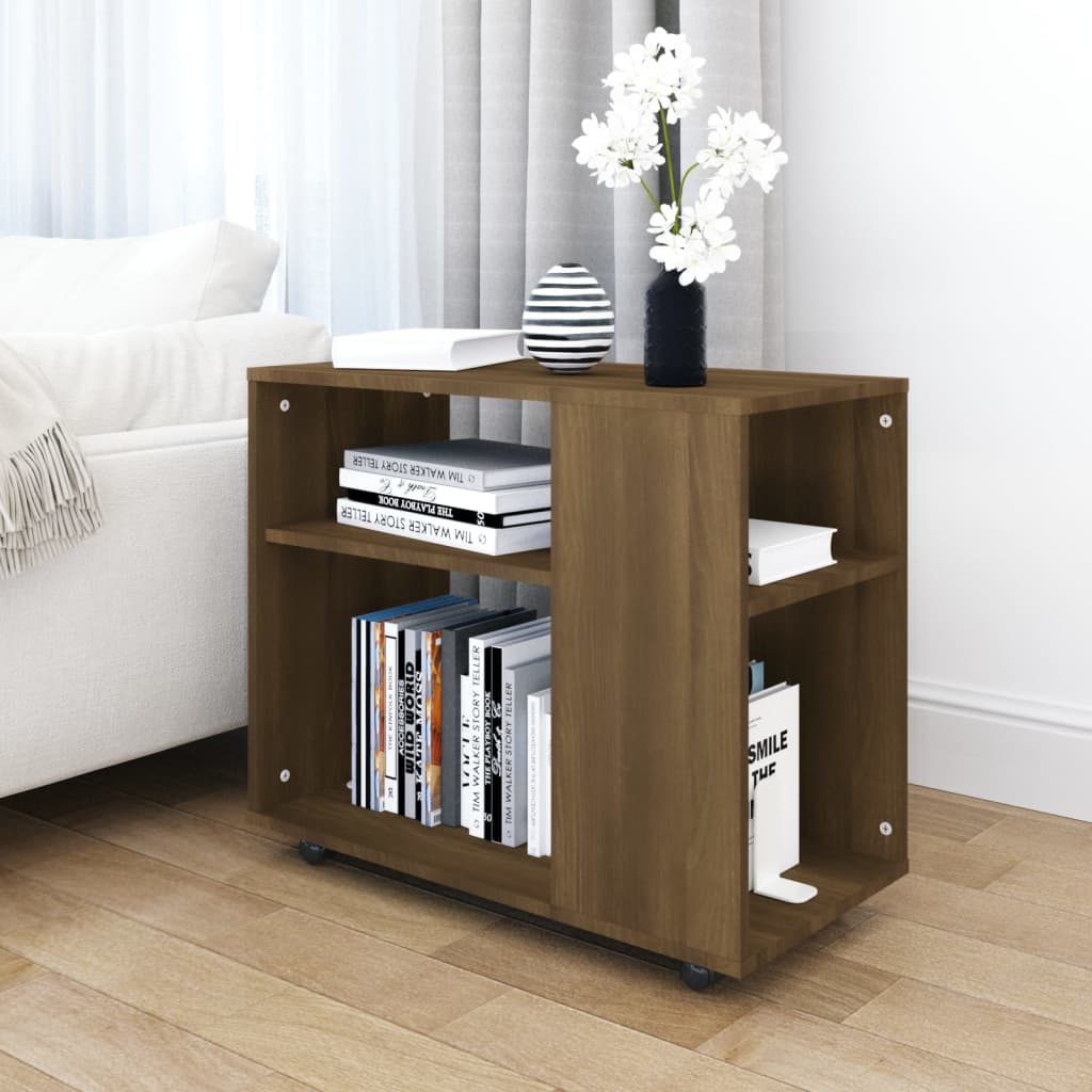 Berkfield Side Table Brown Oak 70x35x55 cm Engineered Wood