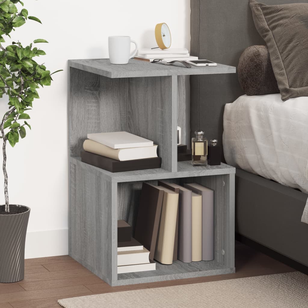 Berkfield Bedside Cabinet Grey Sonoma 35x35x55 cm Engineered Wood