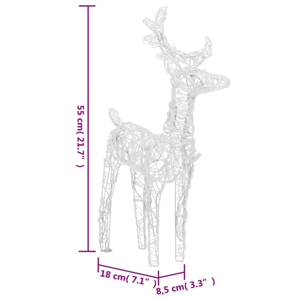 Berkfield Reindeers & Sleigh Christmas Decoration 320 LEDs Acrylic