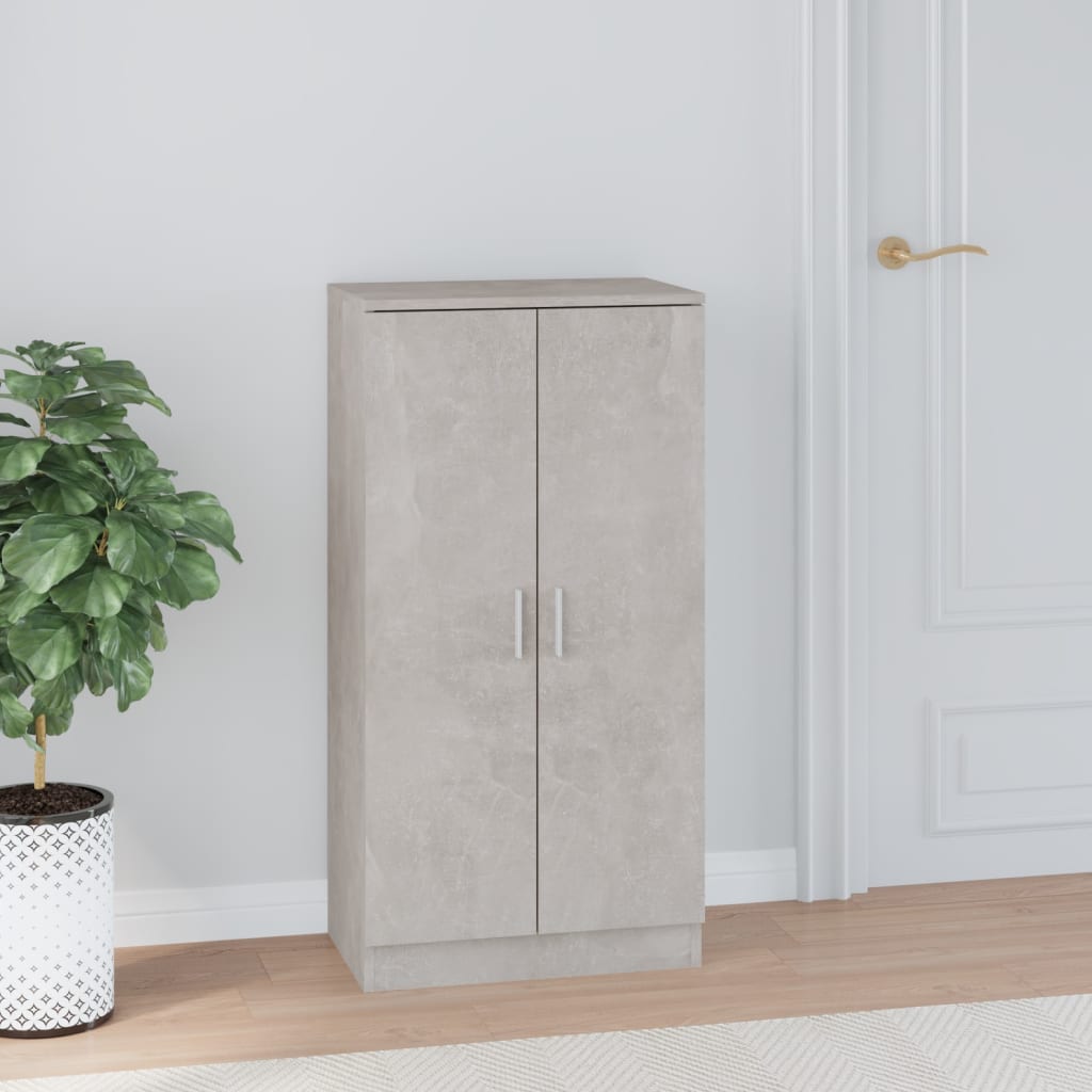 Berkfield Shoe Cabinet Concrete Grey 55x35x108 cm Engineered Wood