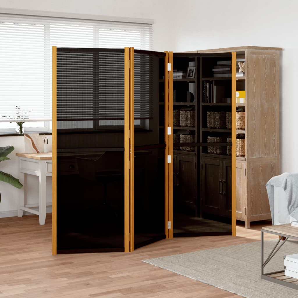 Berkfield 3-Panel Room Divider Black 210x180 cm